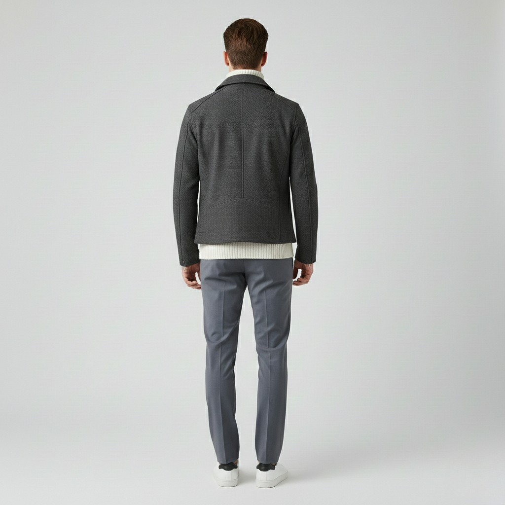 Suede-Style Moto Jacket