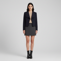 Structured Cropped Drape Blazer