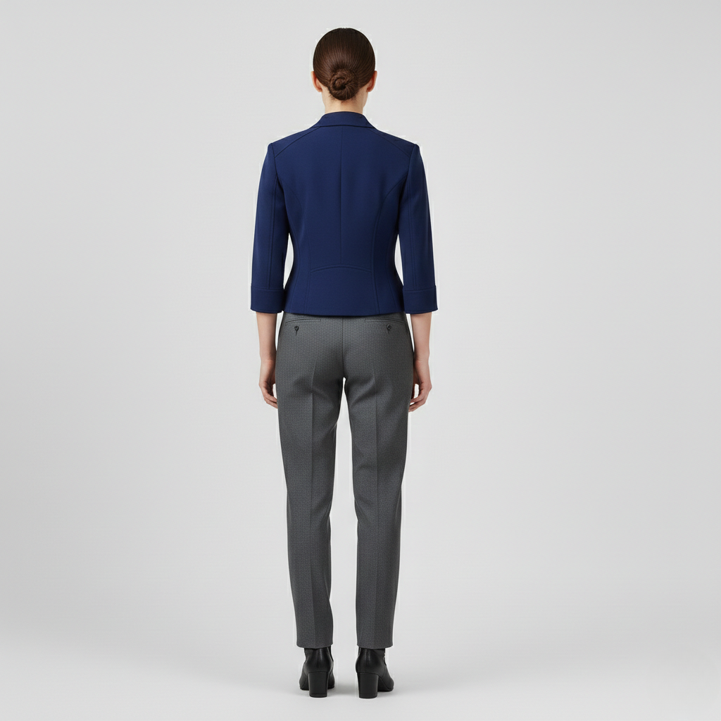 Structured Zip-Detail Cropped Jacket