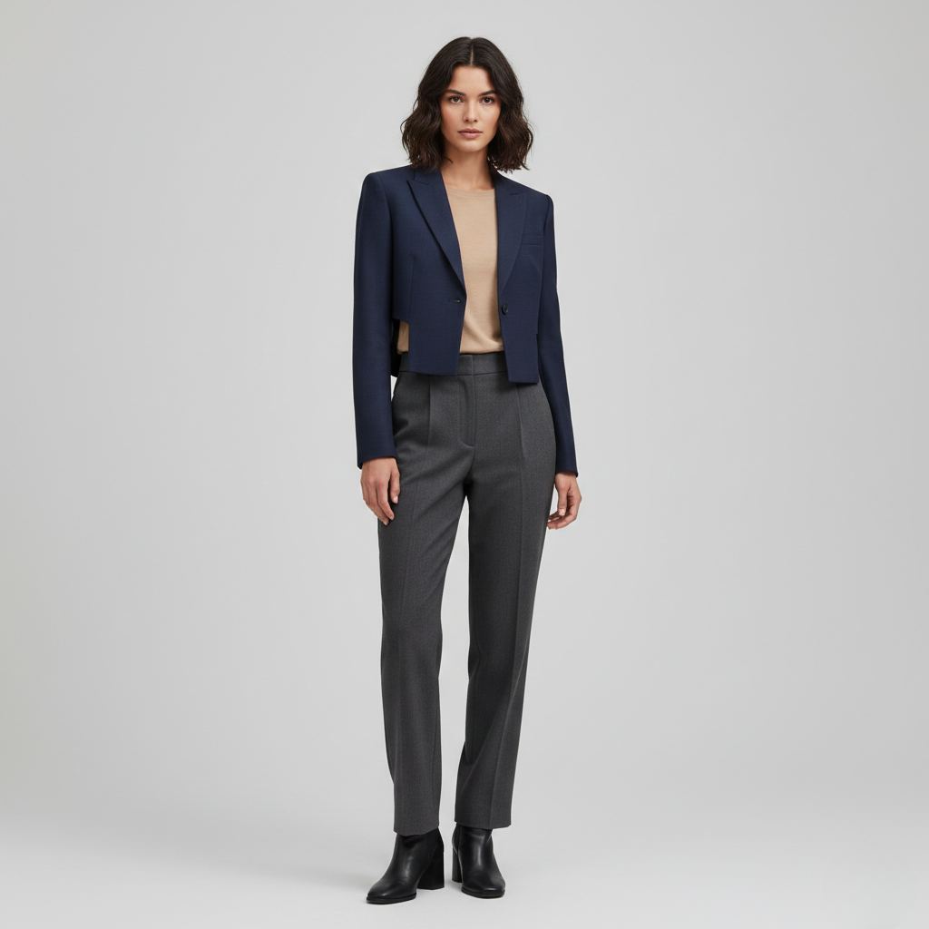 Cropped Structured Blazer